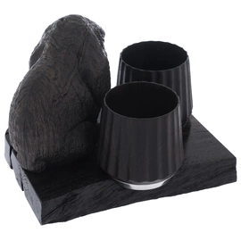 A set for whiskey made of stained oak "Rabbit"