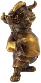 Статуэтка бронзовая "Бык с дубиной" из серии "Восточный календарь" Статуэтка бронзовая "Бык с дубиной" из серии "Восточный календарь"