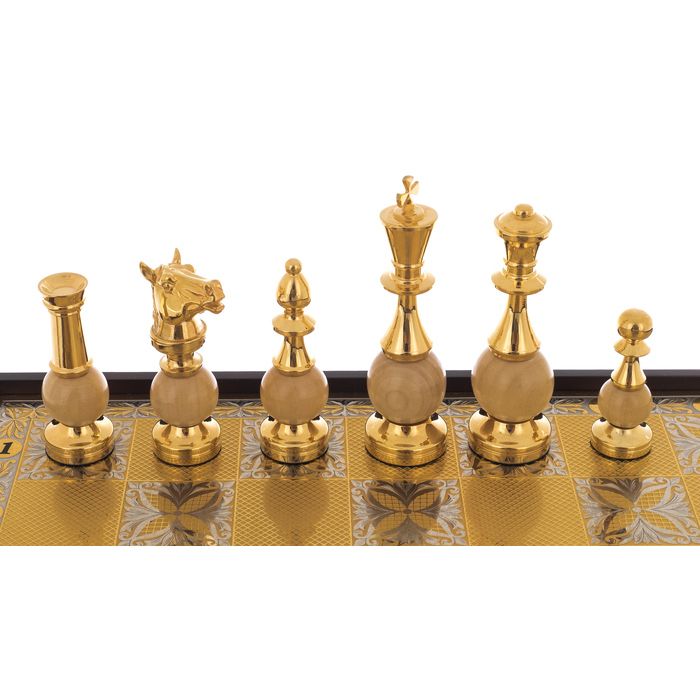 Chess made of beech "Royal" Zlatoust
