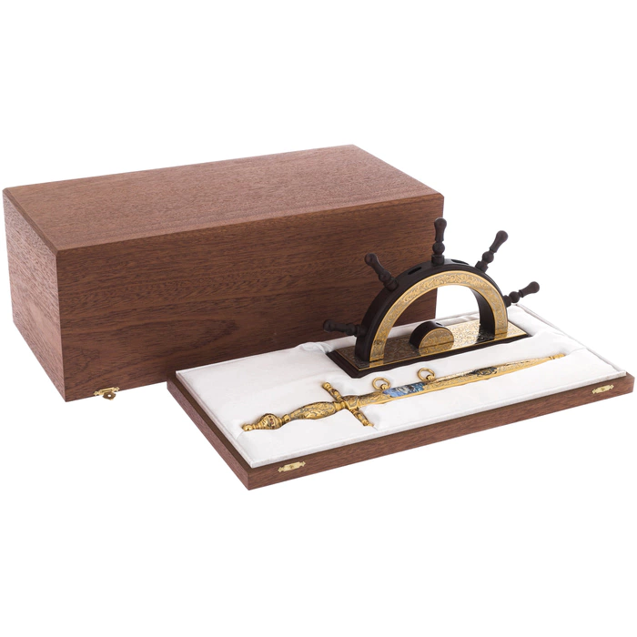 Admiral's cutlass with stand, Zlatoust