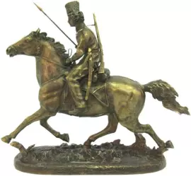 Скульптура бронзовая "Гвардейский донской казак"