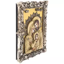 Икона с художественным литьём "Святое семейство" малая