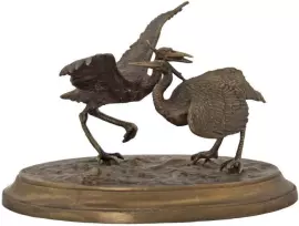 Скульптура бронзовая "Цапля хохлатая"