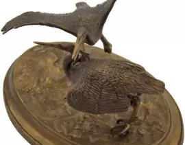 Скульптура бронзовая "Цапля хохлатая"