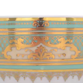 Кофейный сервиз из фарфора "Donna Seladon gold"