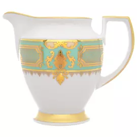 Кофейный сервиз из фарфора "Donna Seladon gold"