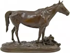 Скульптура бронзовая "Кабардинская кобыла с тавром"