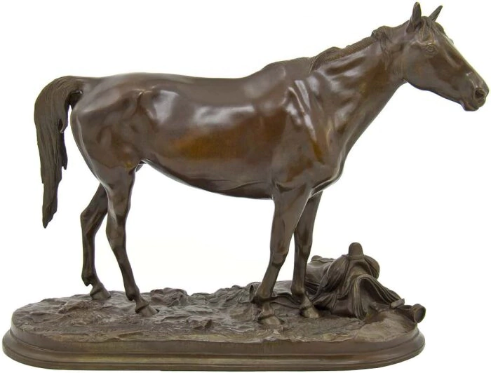 Bronze sculpture "Kabardian mare with a brand"