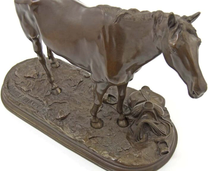 Bronze sculpture "Kabardian mare with a brand"