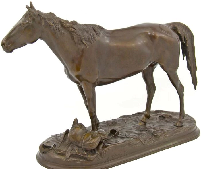 Bronze sculpture "Kabardian mare with a brand"