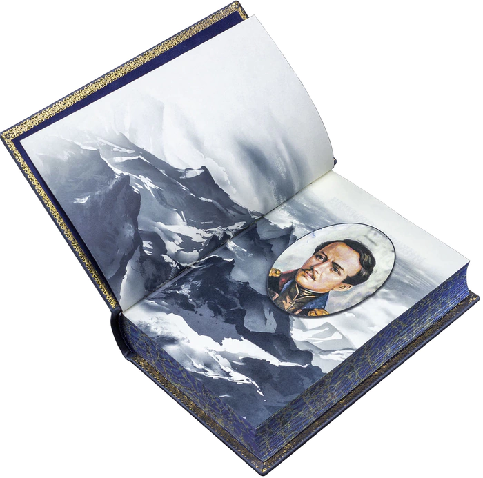 Leather-bound gift book "The collected works of M. Y. Lermontov 5 volumes"