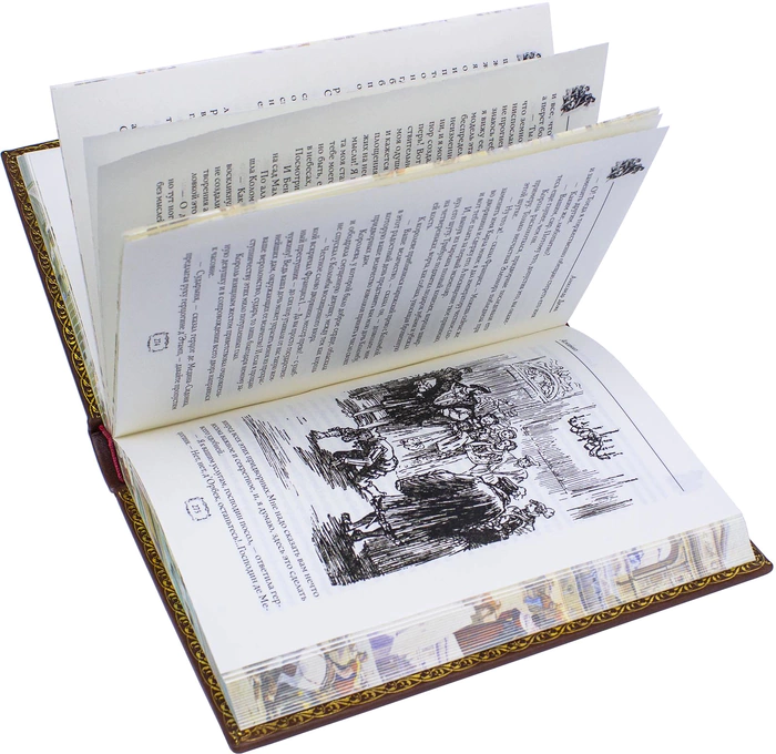 Подарочная книга в кожаном переплете Александр Дюма "Асканио"