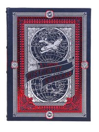 Книга в кожаном переплете "History of airplan"