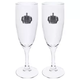 Набор бокалов для шампанского "Корона" на 2 персоны