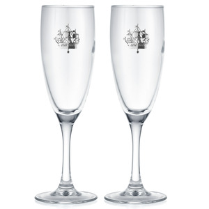 Set of champagne glasses for 2 persons "Leningrad"