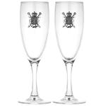 Set of champagne glasses for 2 persons "Petersburg"