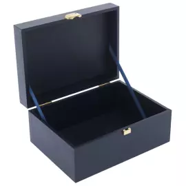 Коробка подарочная с фурнитурой 22х16х10см синяя