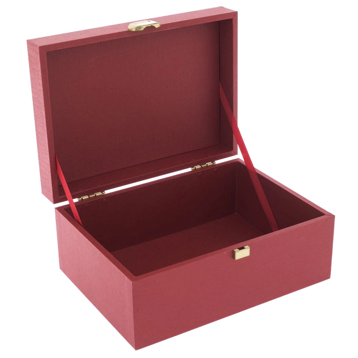 Gift box with accessories 22x16x10cm red