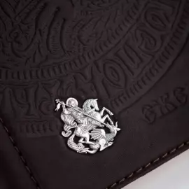 Ежедневник в кожаном переплете "Георгий Победоносец"