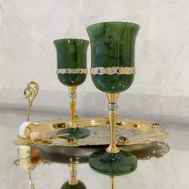 Винный комплект из нефрита "5 чувств" Златоуст