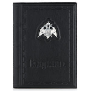 Rosgvardiya leather-bound diary