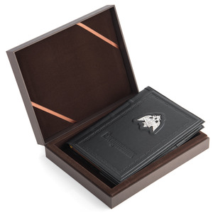 Rosgvardiya leather-bound diary