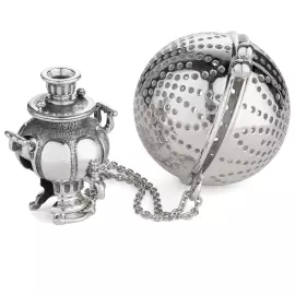 Серебряный заварник-шар "Самовар"
