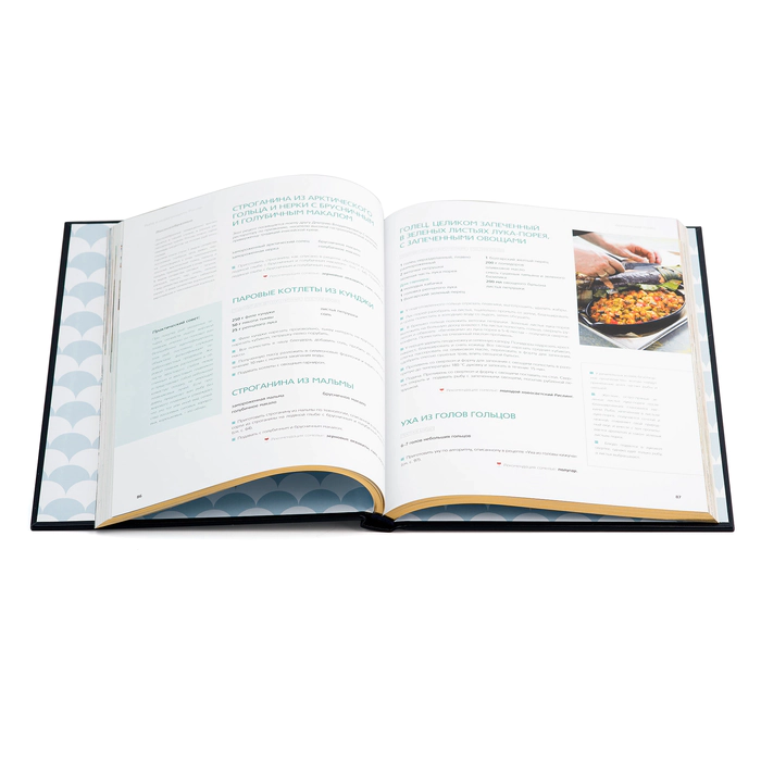 Leather-bound book "Fish and seafood of Russia"