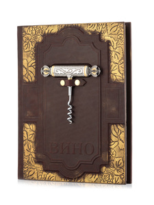 The leather-bound book "Wine"