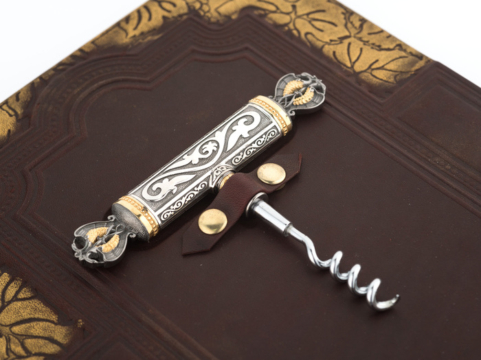 The leather-bound book "Wine"