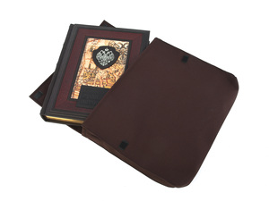 The leather-bound book "Russian History" by Ilovaisky