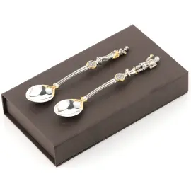 Серебряная пара ложек "Золушка и Принц"