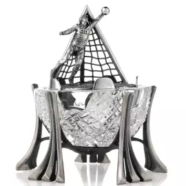 Подарочное яйцо из серебра "Лев Яшин"