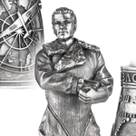 Silver glass "Chkalov"