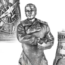 Серебряная рюмка "Чкалов"