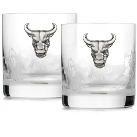 Набор стаканов для виски на 2 персоны "Быки" Набор стаканов для виски на 2 персоны "Быки"