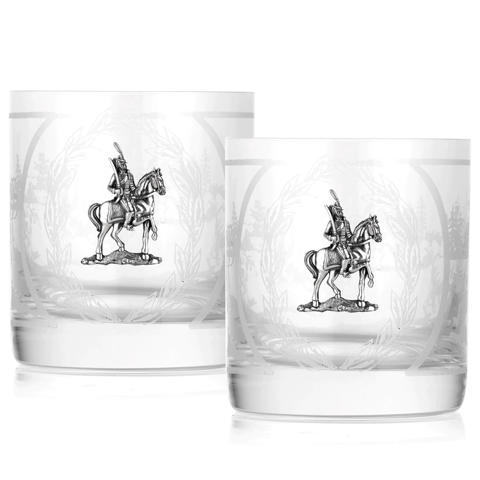 Set of whiskey glasses for 2 persons "Hussar ballad"