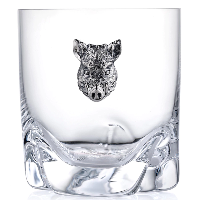 A set of whiskey glasses for 2 persons "Boars"