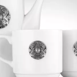 Фарфоровый чайный набор "Казахстан" на 2 персоны