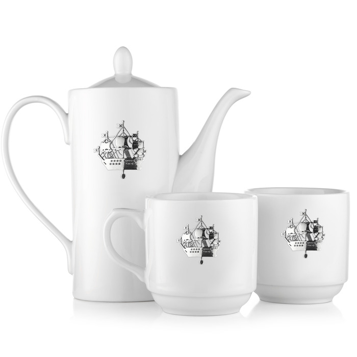 Porcelain tea set for 2 persons "Leningrad"