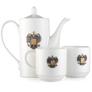 Porcelain tea set for 2 persons "Rodina"