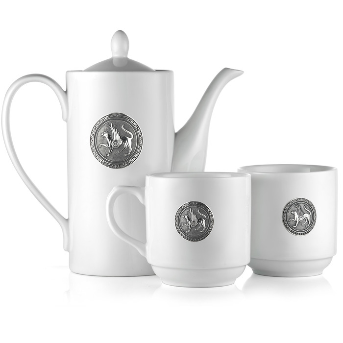 Porcelain tea set for 2 persons "Tatarstan"