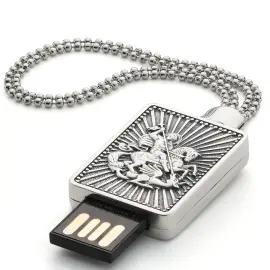 Серебряный флеш-накопитель "Георгий Победоносец" Серебряный флеш-накопитель "Георгий Победоносец"