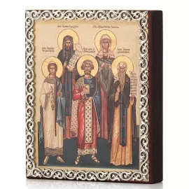 Icon in a silver baguette "Patron Saints of musicians and poets"