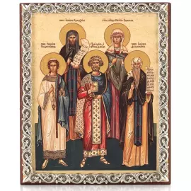 Icon in a silver baguette "Patron Saints of musicians and poets"