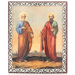 Icon in a silver baguette "Peter and Paul"