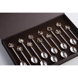 Набор серебряных ложек "Гороскоп"