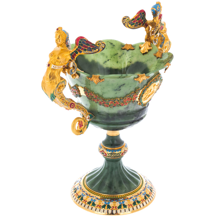 Exclusive jade bowl "Muse" Zlatoust