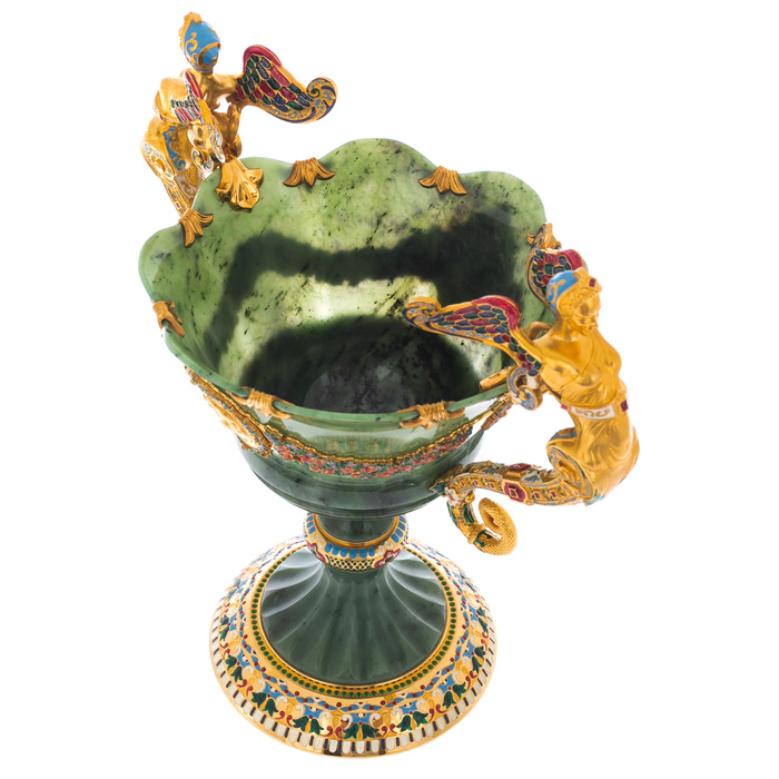 Exclusive jade bowl "Muse" Zlatoust