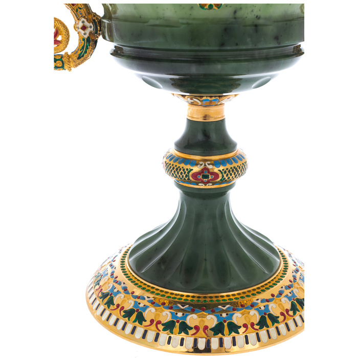 Exclusive jade bowl "Muse" Zlatoust